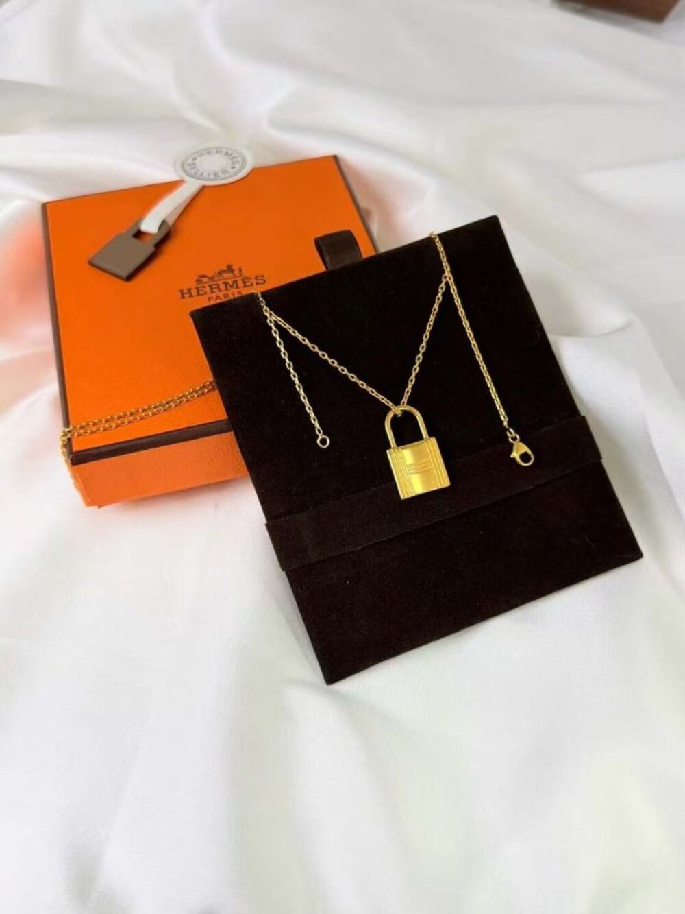 Hermes Lock Necklace